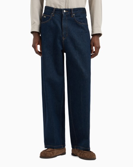 Armani Vaqueros J80 de corte twist de denim lavado Rebajas de fin de temporada