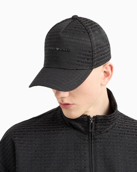 Armani Gorra de béisbol en nailon con inscripción integral de logotipo en tejido jacquard Devoluciones gratuitas