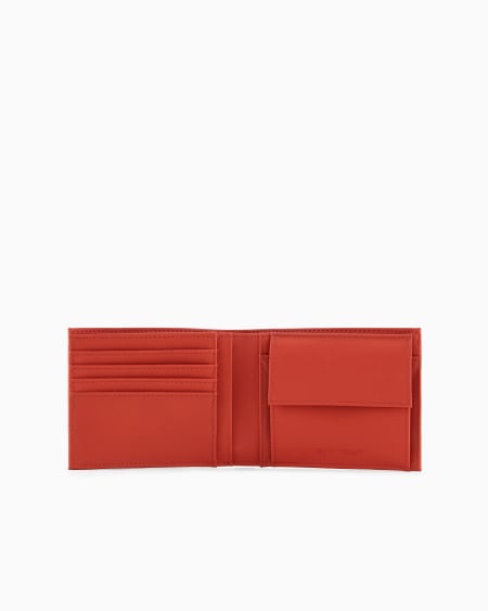 Armani Cartera plegable de piel saffiano regenerada ASV En línea