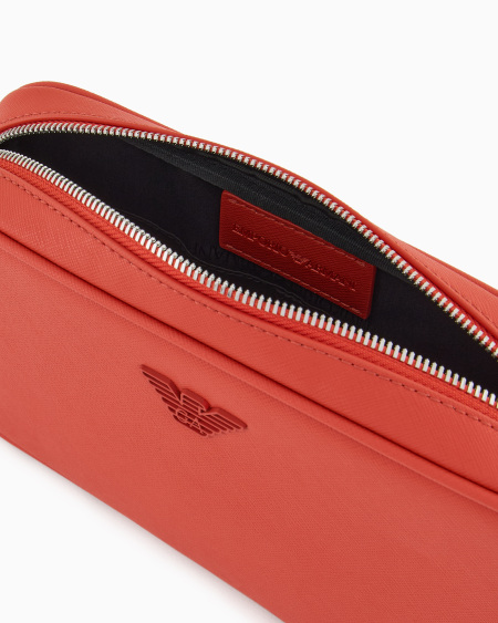 Armani Neceser de piel saffiano regenerada ASV Outlet online