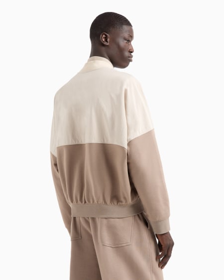 Armani Sudadera tipo cárdigan de nailon y punto de felpa con logotipo bordado Rebajas