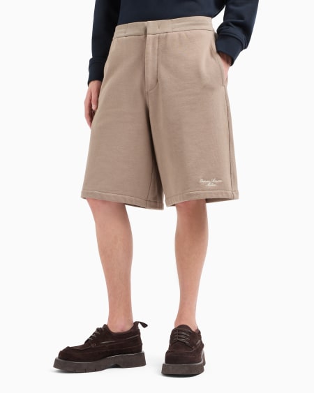 Armani Bermudas de punto de felpa con logotipo bordado Ofertas