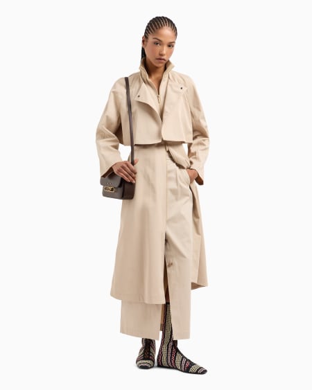 Armani Gabardina 2 en 1 de algodón técnico resistente al agua Venta caliente