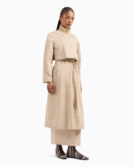 Armani Gabardina 2 en 1 de algodón técnico resistente al agua Venta caliente