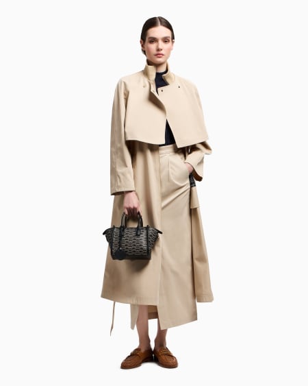 Armani Falda larga con botones de algodón cepillado En oferta
