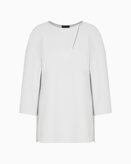 Armani Blusa de cady técnico cortado a láser