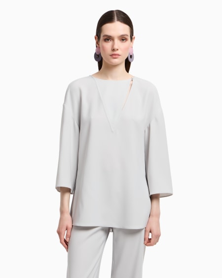 Armani Blusa de cady técnico cortado a láser Rebajas baratas