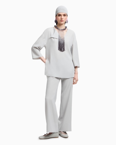 Armani Pantalones palazzo de cady técnico Rebajas de fábrica