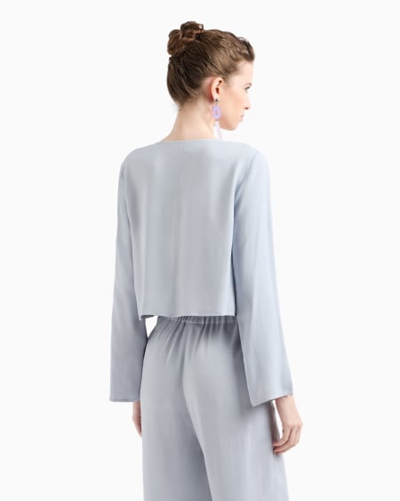 Armani Blusa de viscosa texturizada Descuento