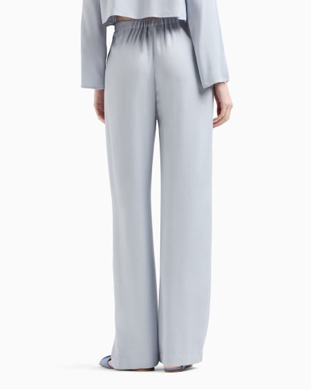 Armani Pantalones de viscosa texturizada con cintura elástica Tienda