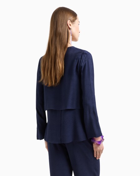 Armani Blusa de viscosa texturizada Precio de fábrica