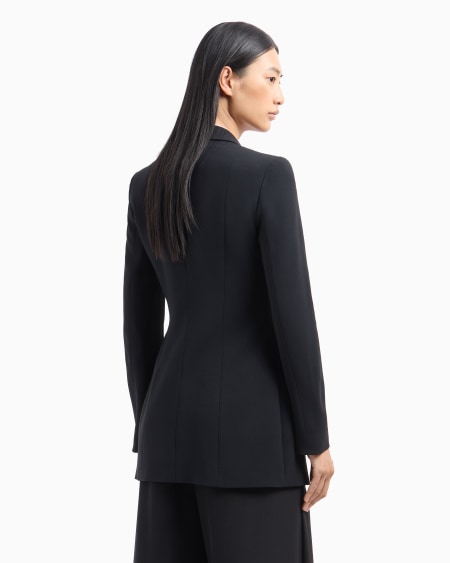 Armani Blazer de abotonadura sencilla de envers satén Oferta especial de fábrica