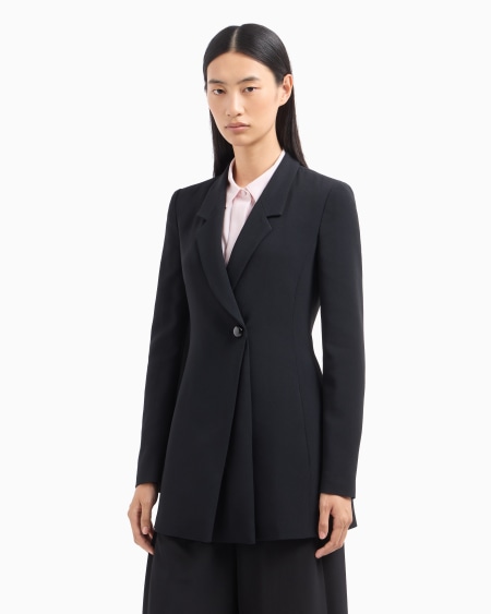Armani Blazer de abotonadura sencilla de envers satén Oferta especial de fábrica