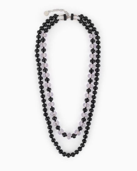 Armani Collar de doble vuelta con esferas facetadas