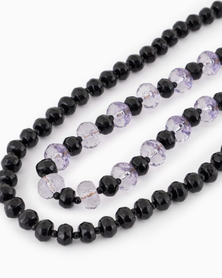 Armani Collar de doble vuelta con esferas facetadas Solo queda un día