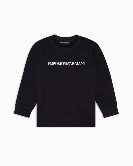 Armani Sudadera de punto de mezcla de modal con logotipo Ofertas especiales