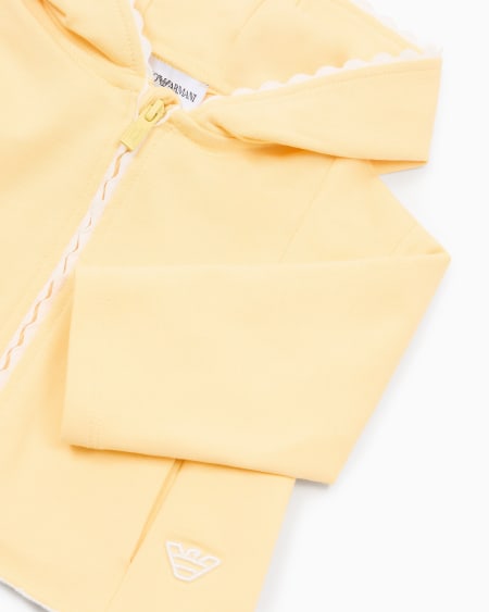 Armani Sudadera tipo cárdigan de punto de mezcla de modal con capucha Rebajas baratas