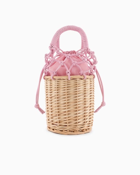 Armani Bolso cubo de mimbre trenzado Envío gratis