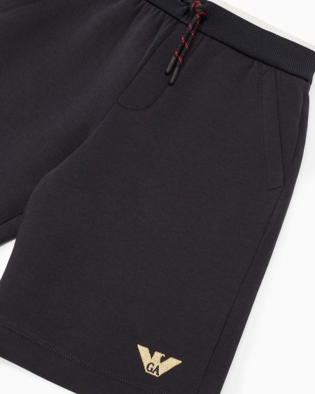 Armani Pantalones cortos de punto doble con cordón y bordado Últimos 3 días