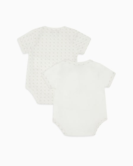 Armani Lot de 2 bodys en jersey avec logo et aigles optiques Precio de fábrica
