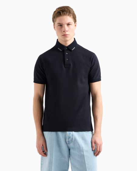Armani Polo de punto con logotipo en el cuello Solo queda un día
