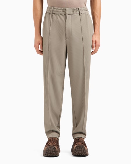 Armani Pantalones con pliegues de nailon elástico efecto canneté Superdescuento