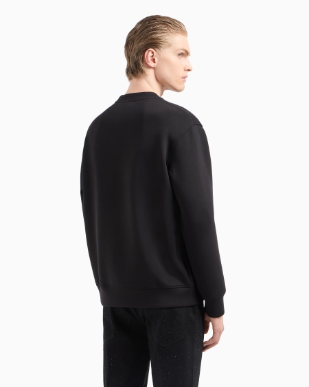 Armani Sudadera de punto con parche de águila con strass Clubwear Descuento por venta flash