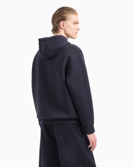 Armani Sudadera con capucha de punto doble con estampado flocado con forma de águila Devoluciones gratuitas
