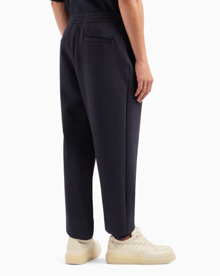 Armani Pantalones de chándal en punto doble con cordón 2025