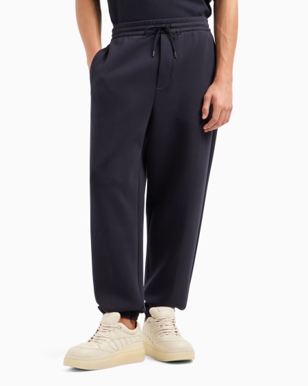 Armani Pantalones de chándal en punto doble con cordón 2025