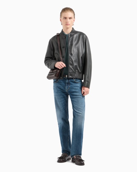 Armani Vaqueros J76 rectos en denim lavado Outlet online