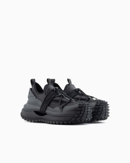 Armani Deportivas de nailon con detalles de neopreno y cordón ceñidor Gran oferta
