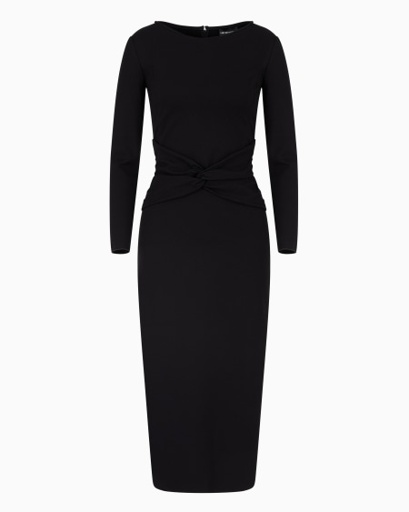 Armani Vestido con detalle trenzado de punto Milano Tienda