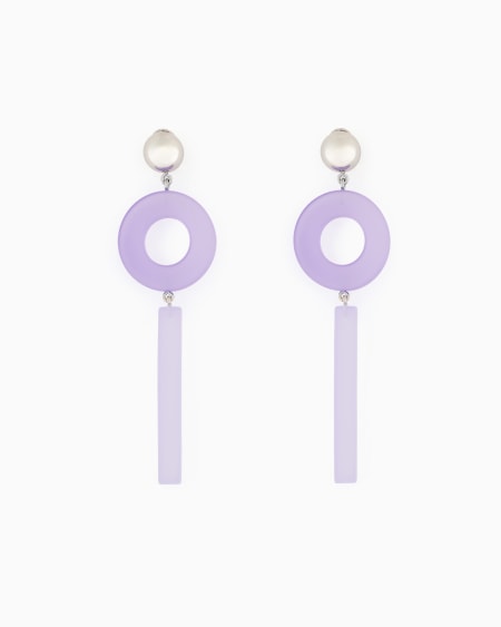 Armani Pendientes colgantes con elementos geométricos