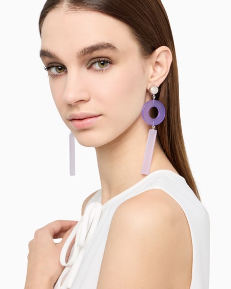 Armani Pendientes colgantes con elementos geométricos Tienda