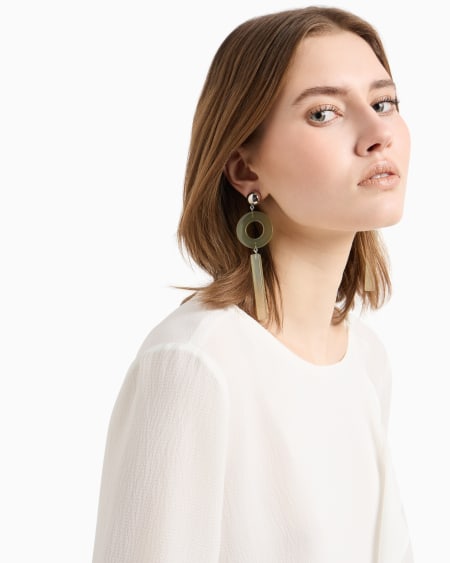 Armani Pendientes colgantes con elementos geométricos ÚLTIMAS EDICIONES