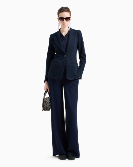 Armani Top en punto de crepé con trama de micropiqué Icon Promoción trimestral