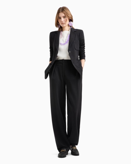 Armani Blusa de cady técnico con bajo fruncido Superdescuento