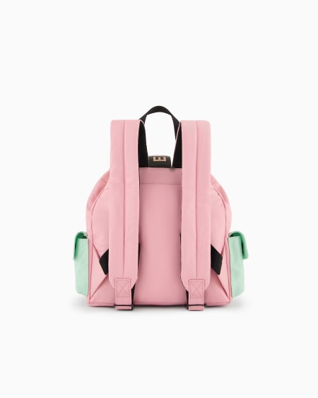 Armani Mochila de nailon con detalles de bloques de color y cincha con logotipo Envío internacional gratuito