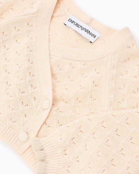 Armani Chaqueta cruzada de punto con motivo calado Special Occasion Precios de Black Friday
