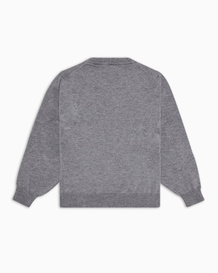Armani Jersey en mezcla de lana con bordado de microáguila Última moda