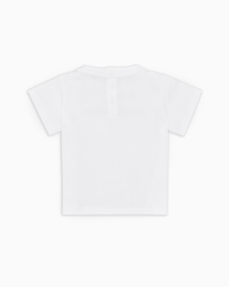Armani Camiseta de punto de algodón pima con logotipo Grandes ahorros