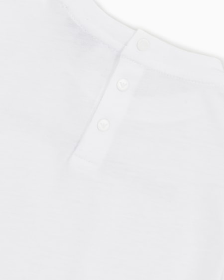 Armani Camiseta de punto de algodón pima con logotipo Grandes ahorros