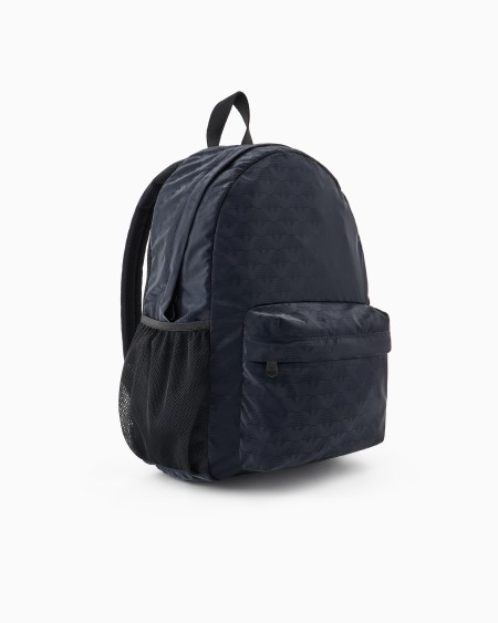 Armani Mochila de nailon con motivo integral de águila Rebajas