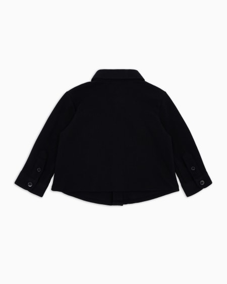 Armani Camisa de piqué con bordado de águila Rebajas de fábrica