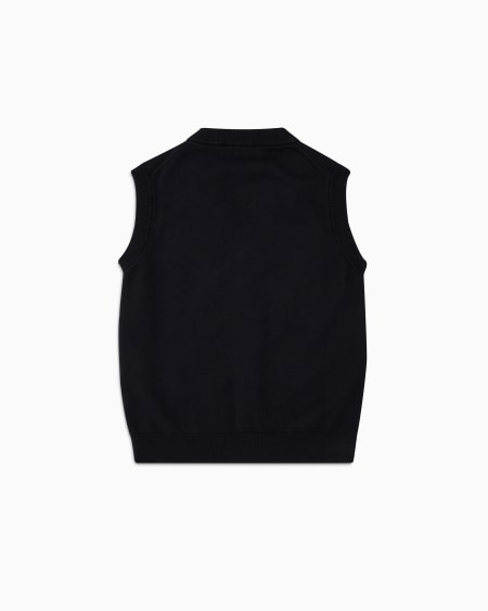 Armani Chaleco de punto con cuello de pico y botones Rebajas online