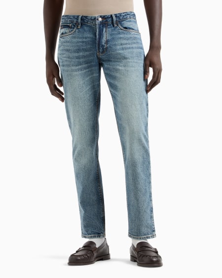 Armani Vaqueros J06 slim fit de denim lavado Rebajas top