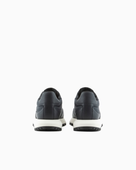 Armani Deportivas de nailon reciclado con detalles en piel saffiano regenerada ASV Envío gratis