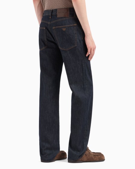Armani Vaqueros J76 rectos en denim azul oscuro Último día