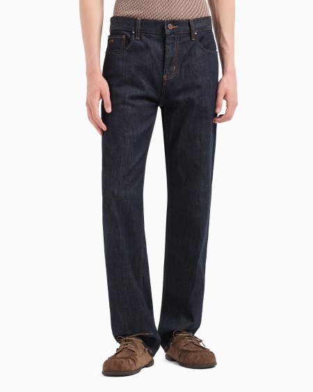 Armani Vaqueros J76 rectos en denim azul oscuro Último día
